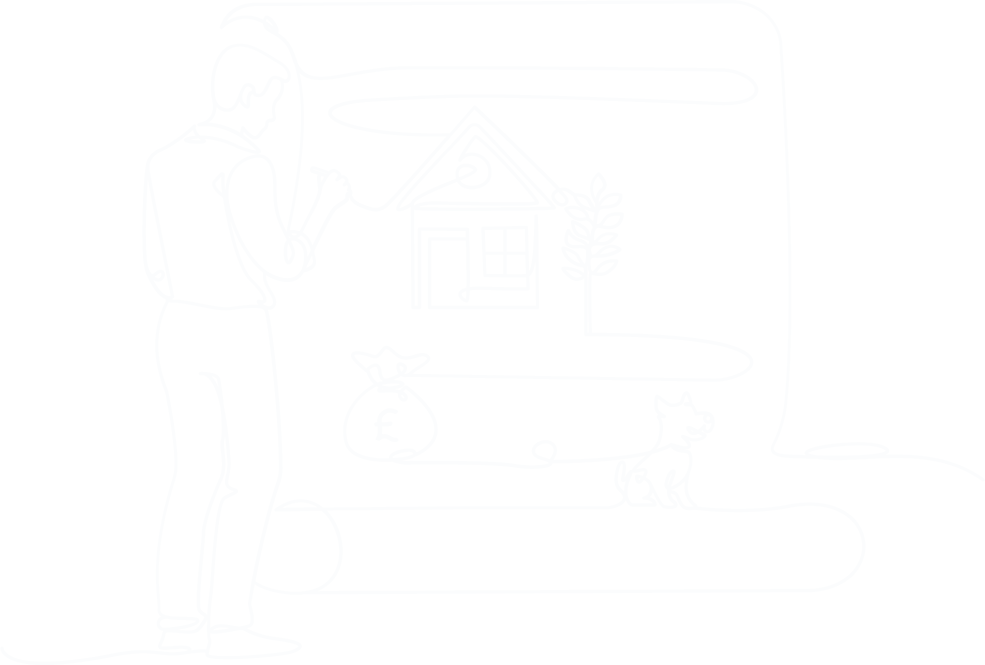 illustration depicting the crafting of a will document