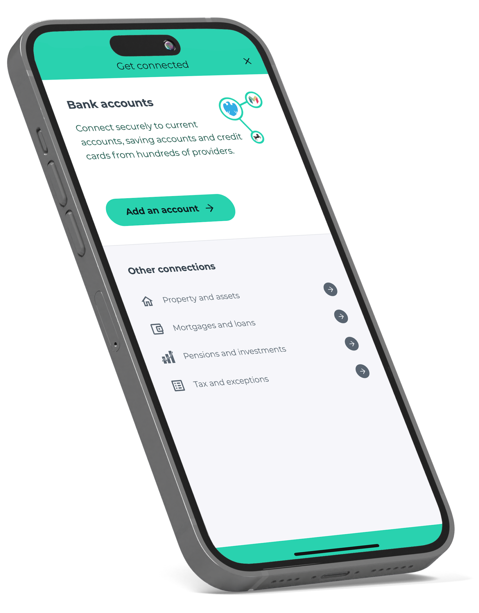 An image showcasing 1Legacy mobile app's money and asset tracking feature